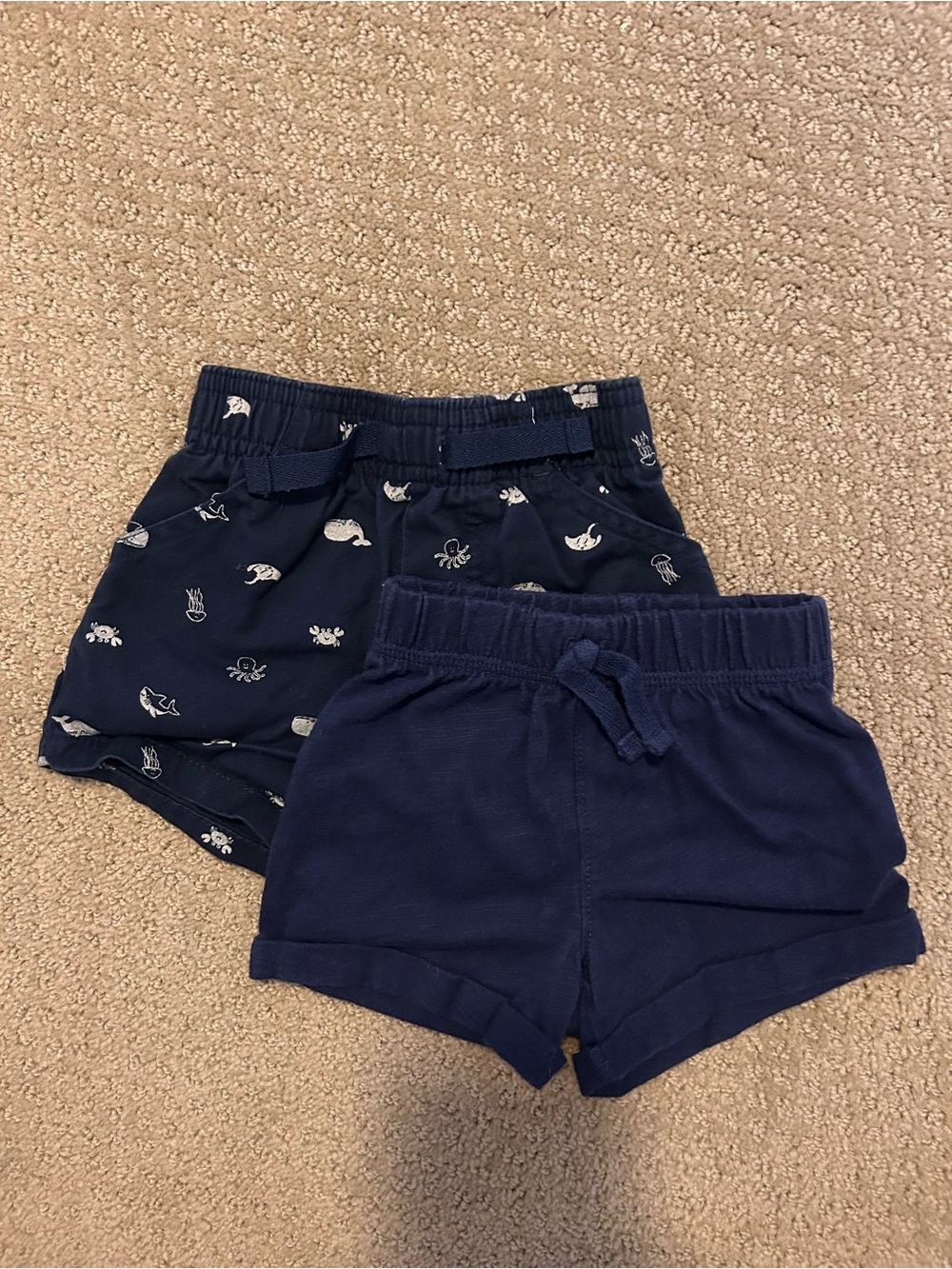 Garanimals Navy Blue Boys Shorts - Set of 2